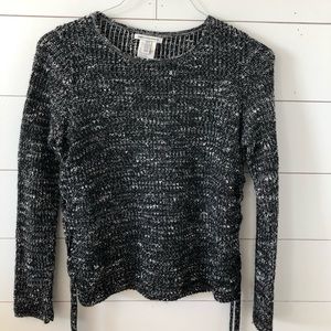 Black and White Speckled Sweater